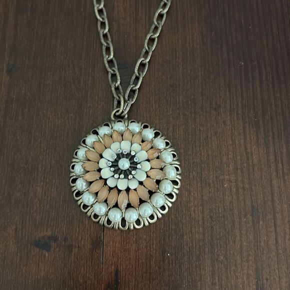 Bohm Vintage Pendant Necklace Pearls Stones - Picture 5 of 12